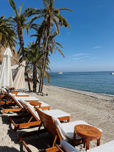 Beach Chairs at Descano Beach Club on Catalina Island